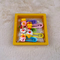 Colored Cartoon Hair Clips Box