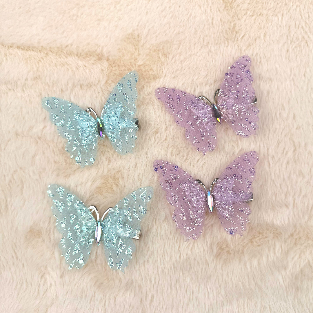 Shiny Butterfly Clips